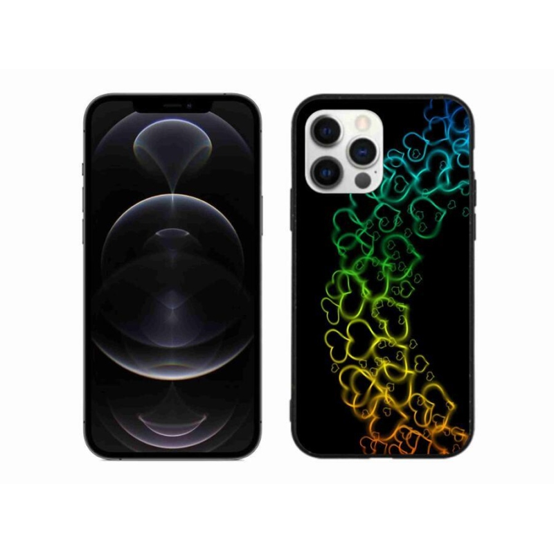 Zselés borítás mmCase iPhone 12 Pro Max készülékhez - színes szívek