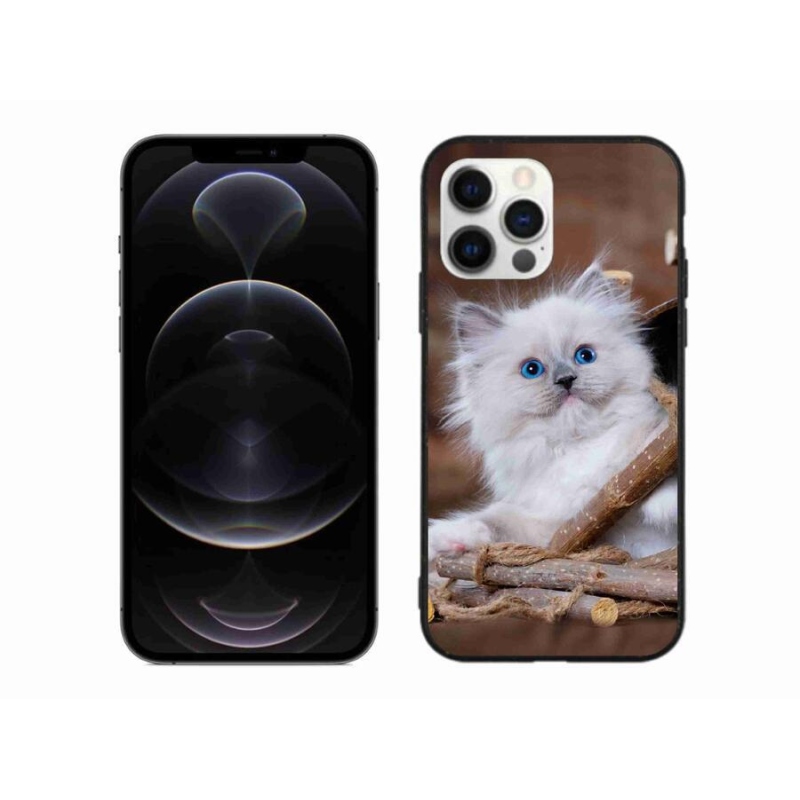 Zselés borítás mmCase iPhone 12 Pro Max készülékhez - fehér cica
