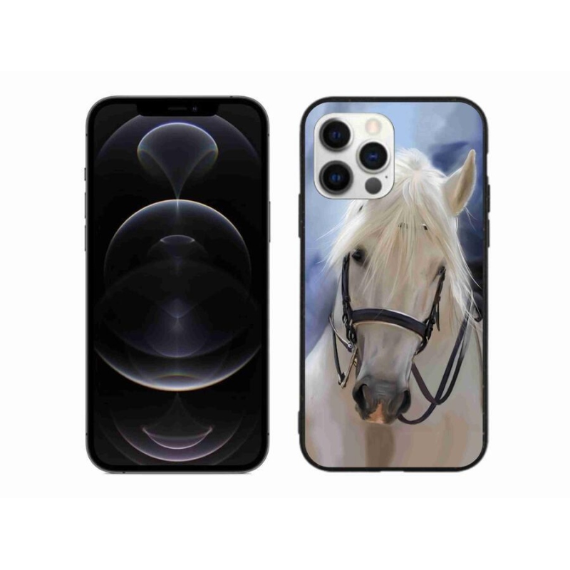 Zselés borítás mmCase iPhone 12 Pro Max készülékhez - fehér ló