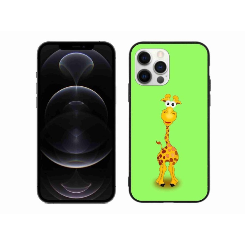 Zselés borítás mmCase iPhone 12 Pro Max készülékhez - rajzfilm zsiráf