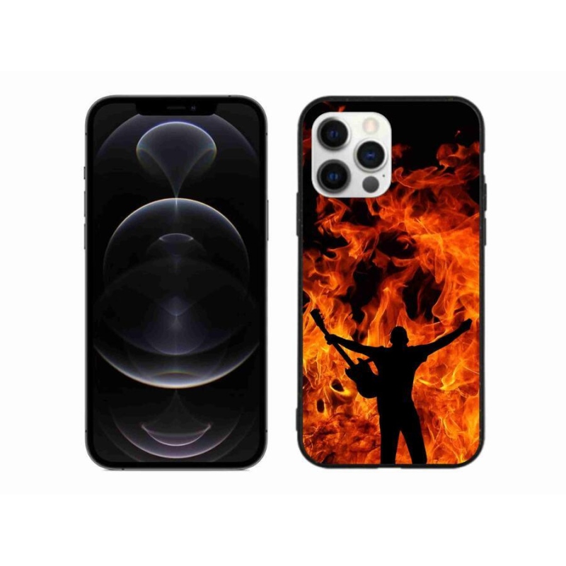 Gél borítás mmCase iPhone 12 Pro Max készülékhez - zenész és tűz