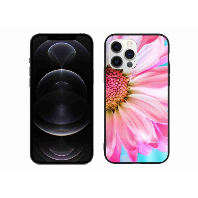 Gél védőhuzat mmCase iPhone 12 Pro Max készülékhez - rózsaszín virág