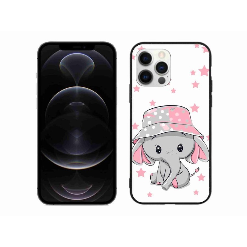 Zselés borítás mmCase iPhone 12 Pro Max készülékhez - rózsaszín elefánt