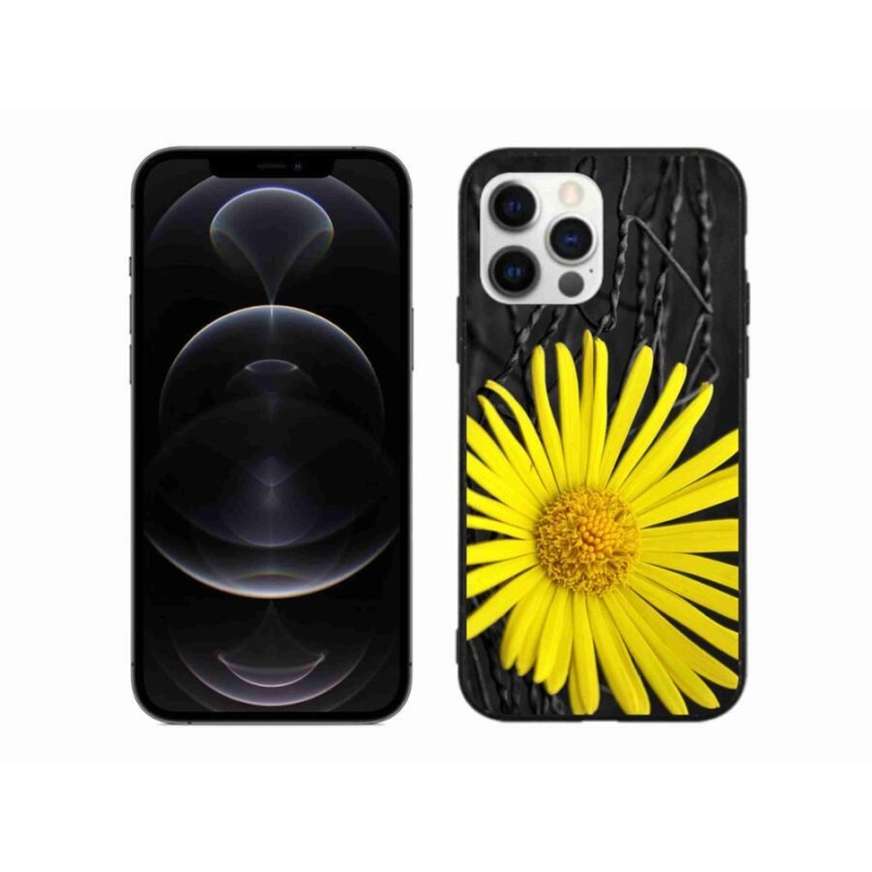 Gél védőhuzat mmCase iPhone 12 Pro Max készülékhez - sárga virág