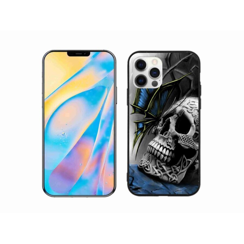Gél borítás mmCase iPhone 12 Pro készülékhez - pillangó és koponya