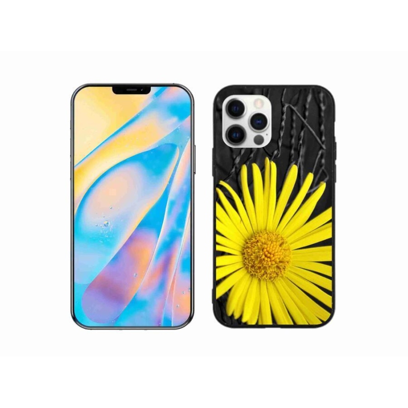 Zselés borítás mmCase iPhone 12 Pro készülékhez - sárga virág