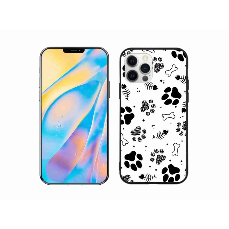 Zselés borítás mmCase iPhone 12 készülékhez - kutyamancsok 1