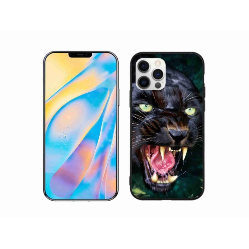 Gél borítás mmCase iPhone 12 készülékhez - dühös fekete párduc