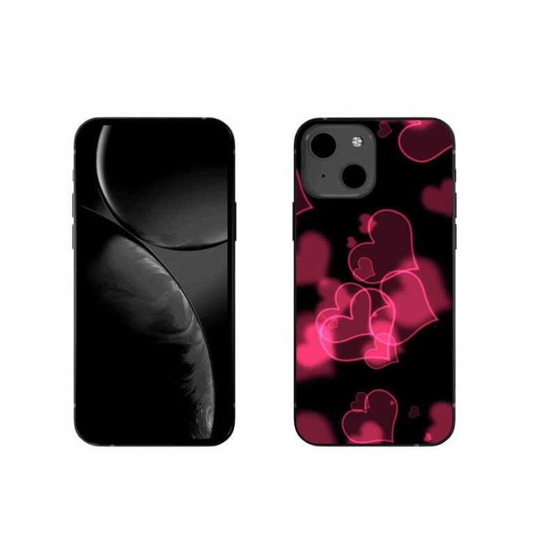Zselés borítás mmCase iPhone 13 6.1 készülékhez - piros szívek
