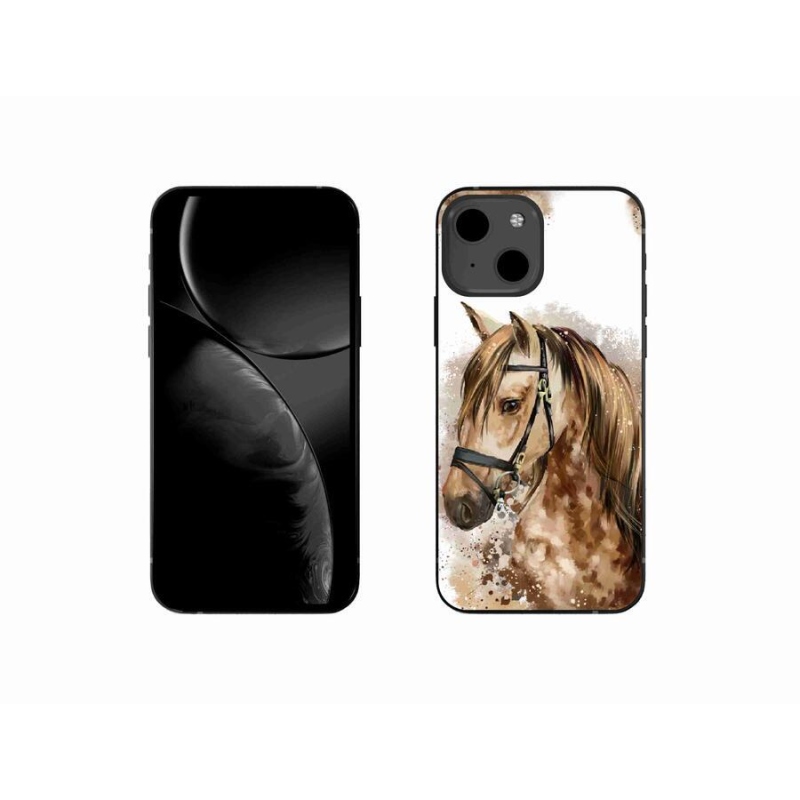 Zselés borítás mmCase iPhone 13 mini 5.4 - barna rajzfilm lóhoz