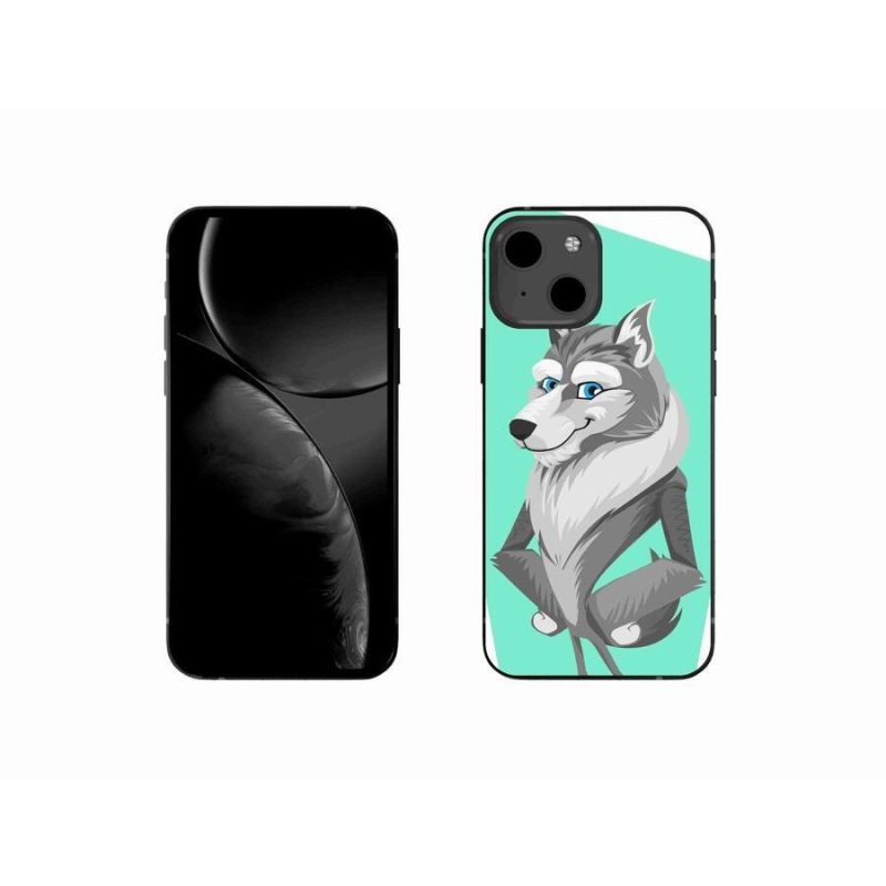 Gél borítás mmCase iPhone 13 mini 5.4 - rajzfilm farkashoz