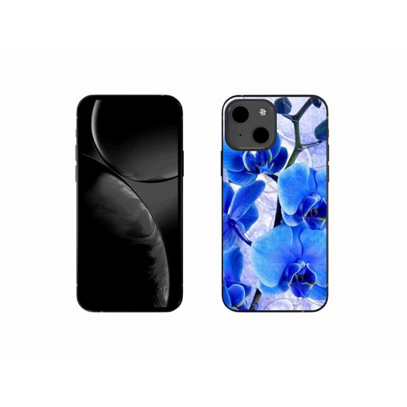 Gél borítás mmCase iPhone 13 mini 5.4 készülékhez - kék virágok