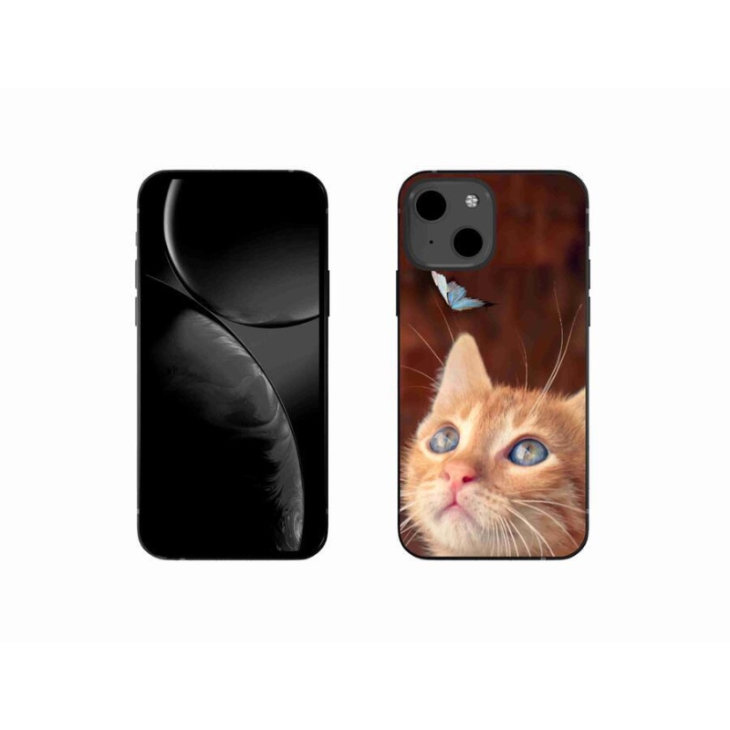 Gél borítás mmCase iPhone 13 mini 5.4 készülékhez - pillangó és cica