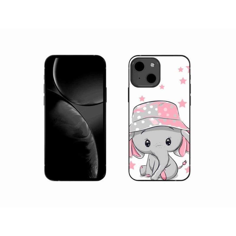 Zselés borítás mmCase iPhone 13 mini 5.4 - rózsaszín elefánthoz