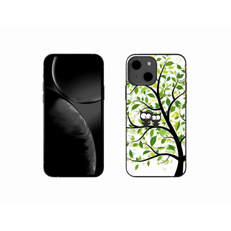 Zselés borítás mmCase iPhone 13 mini 5.4 készülékhez - baglyok a fán