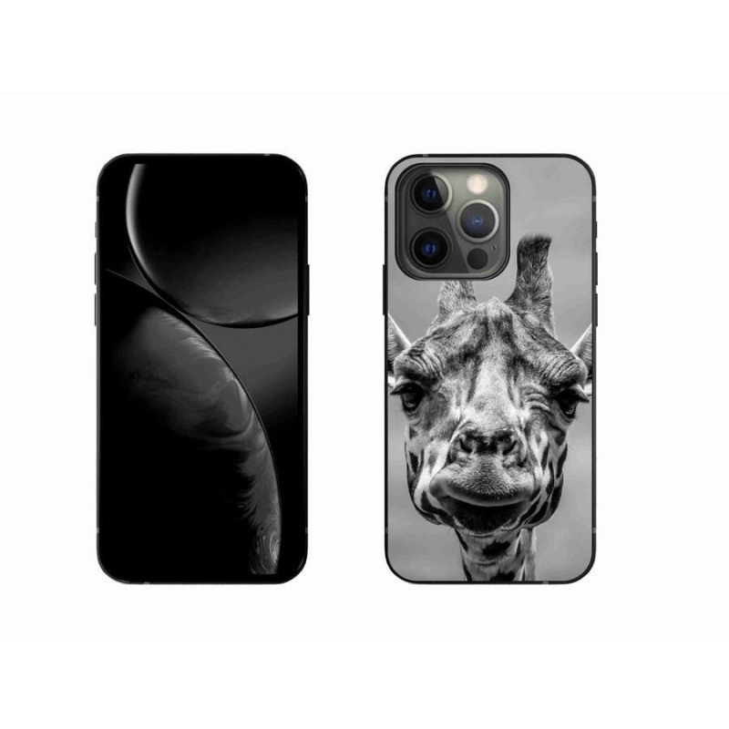 Zselés borítás mmCase iPhone 13 Pro 6.1 készülékhez - fekete-fehér zsiráf