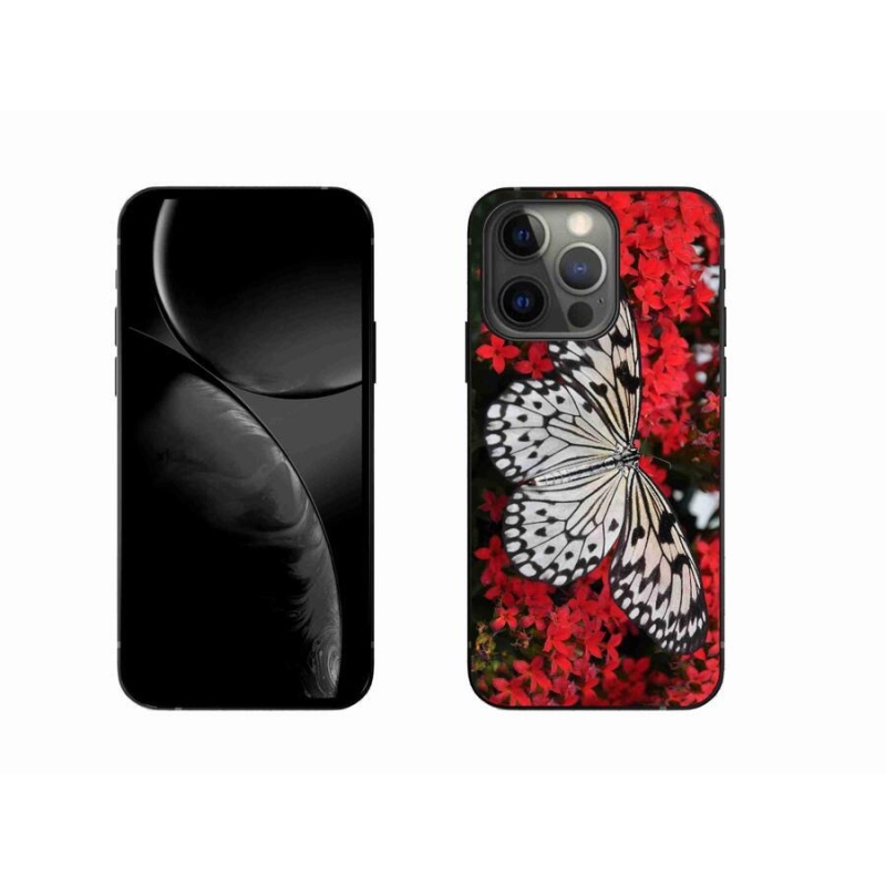 Zselés borítás mmCase iPhone 13 Pro 6.1 készülékhez - fekete és fehér pillangó 1
