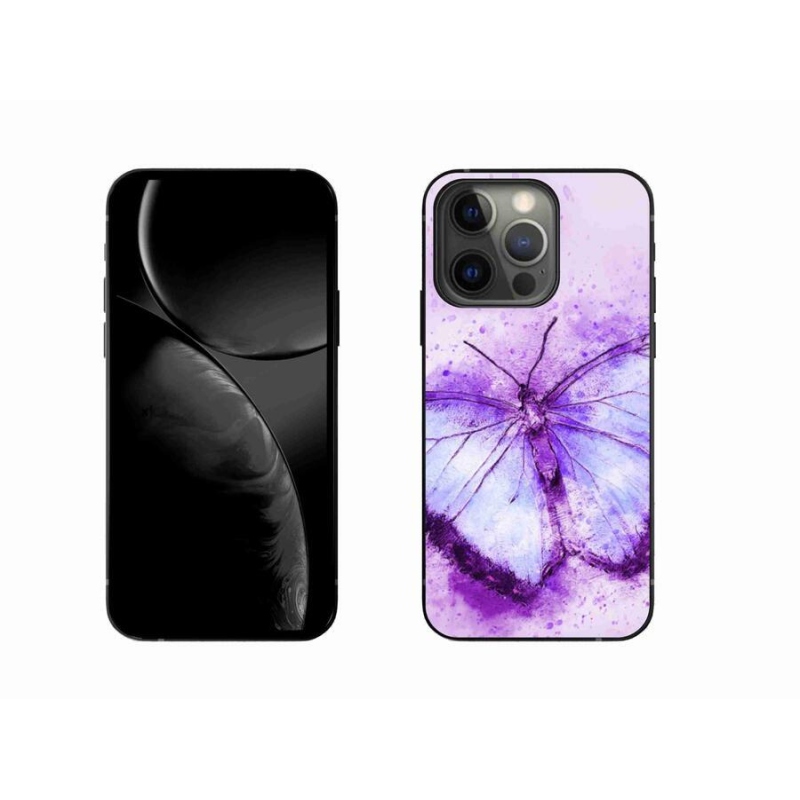 Gél borítás mmCase iPhone 13 Pro 6.1 készülékhez - lila pillangó