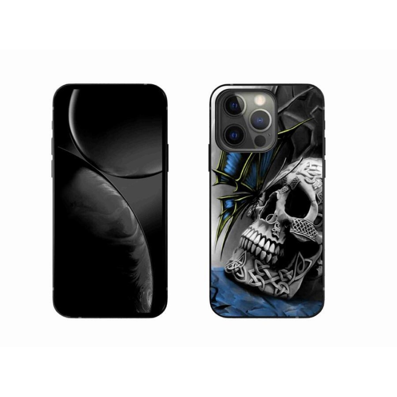 Gél borítás mmCase iPhone 13 Pro 6.1 készülékhez - pillangó és koponya
