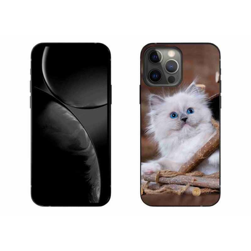 Gél borítás mmCase iPhone 13 Pro Max 6.7 készülékhez - fehér cica