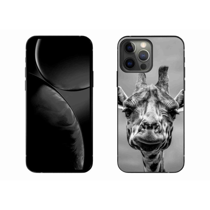Zselés borítás mmCase iPhone 13 Pro Max 6.7 készülékhez - fekete-fehér zsiráf