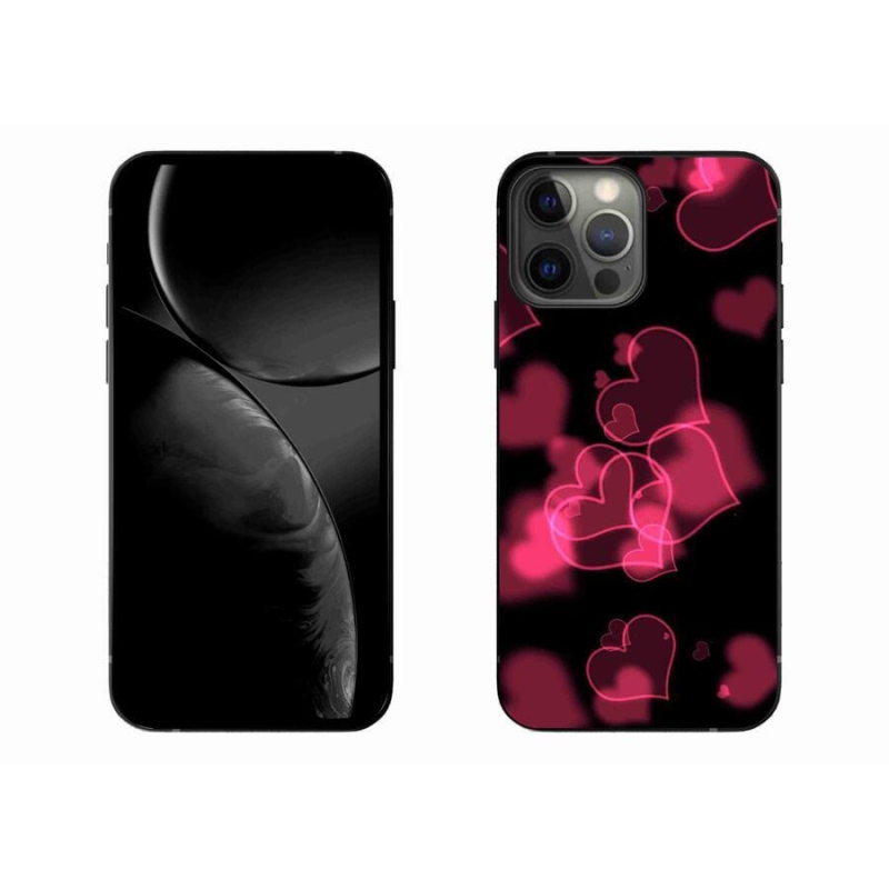 Zselés borítás mmCase iPhone 13 Pro Max 6.7 készülékhez - piros szívek