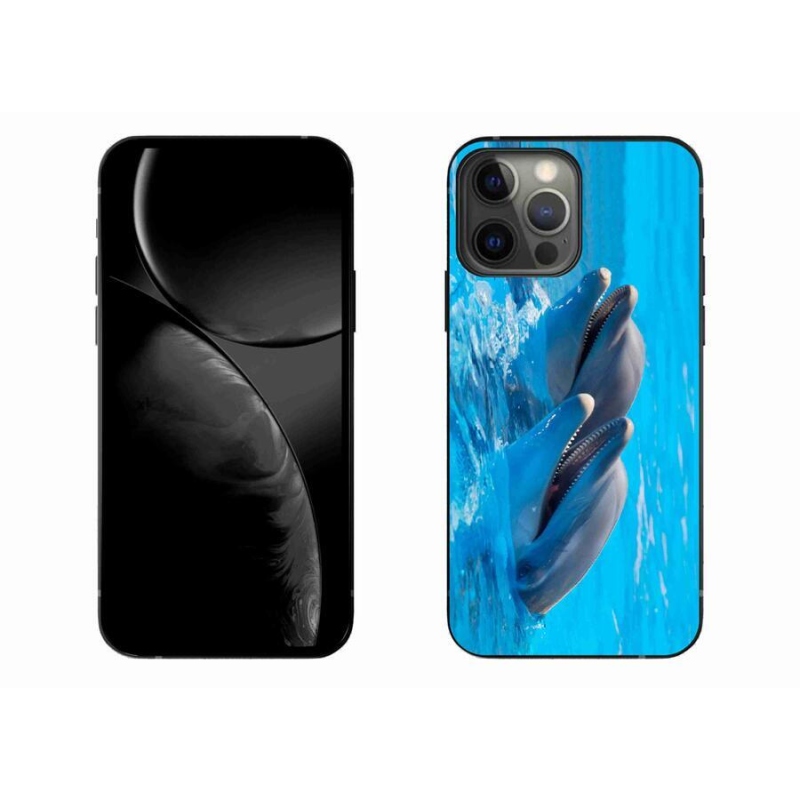 Zselés borítás mmCase iPhone 13 Pro Max 6.7 készülékhez - delfinek