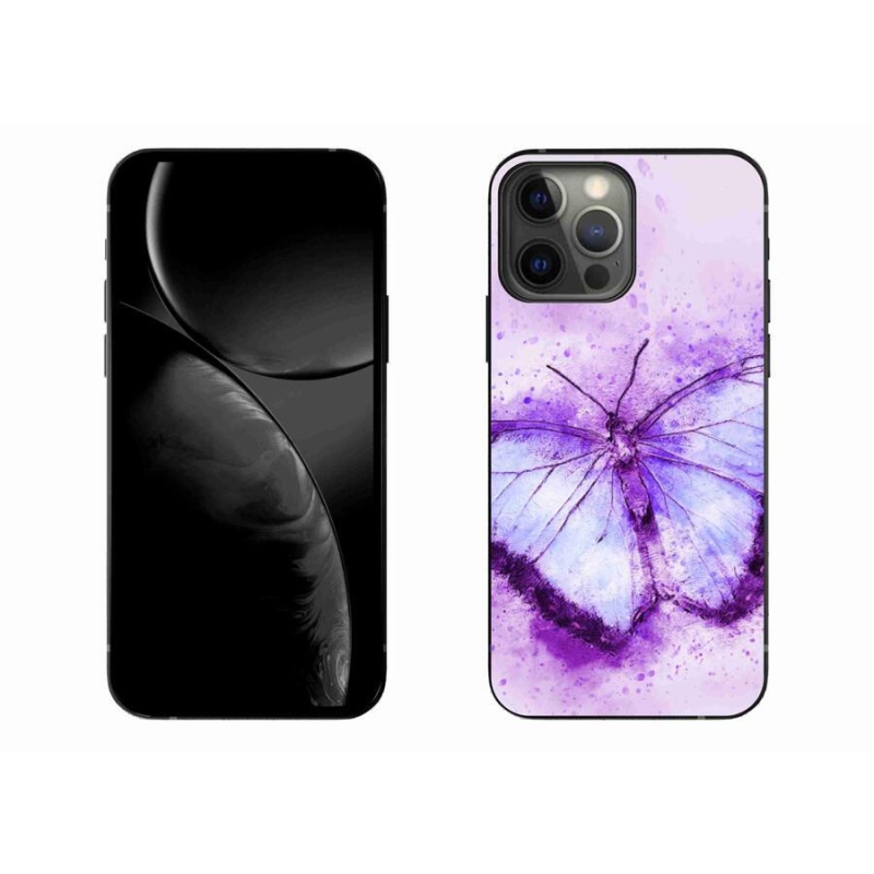 Zselés borítás mmCase iPhone 13 Pro Max 6.7 készülékhez - lila pillangó