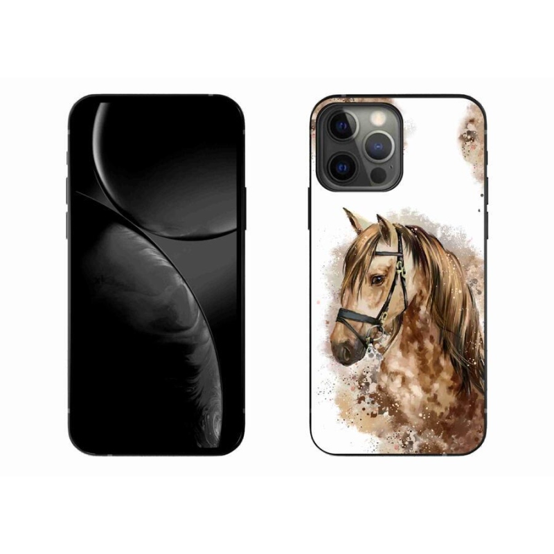 Zselés borítás mmCase iPhone 13 Pro Max 6.7 készülékhez - barna rajzfilm ló