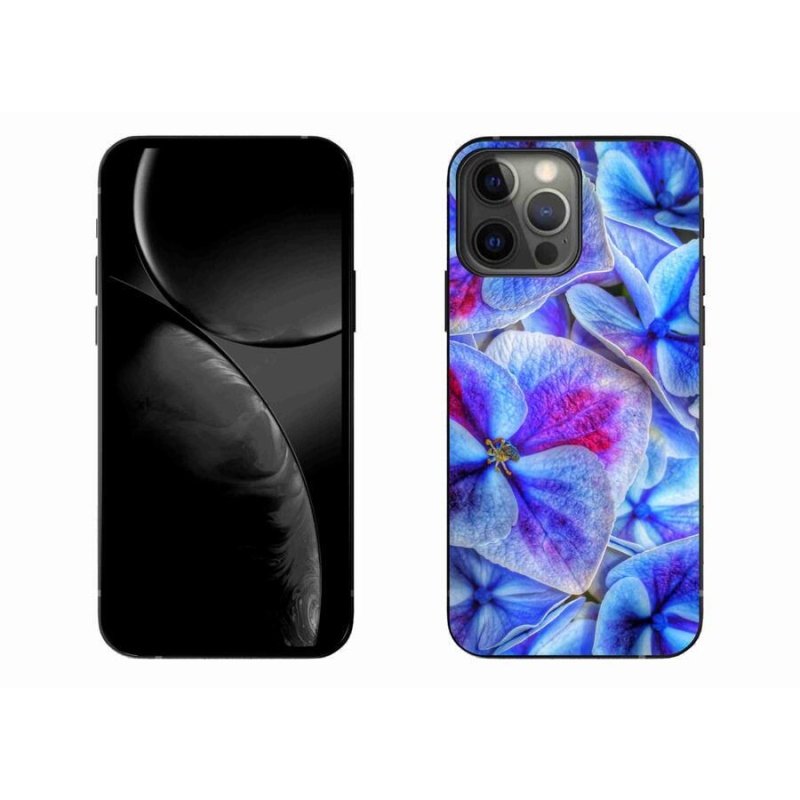 Zselés borítás mmCase iPhone 13 Pro Max 6.7 készülékhez - kék virágok 1
