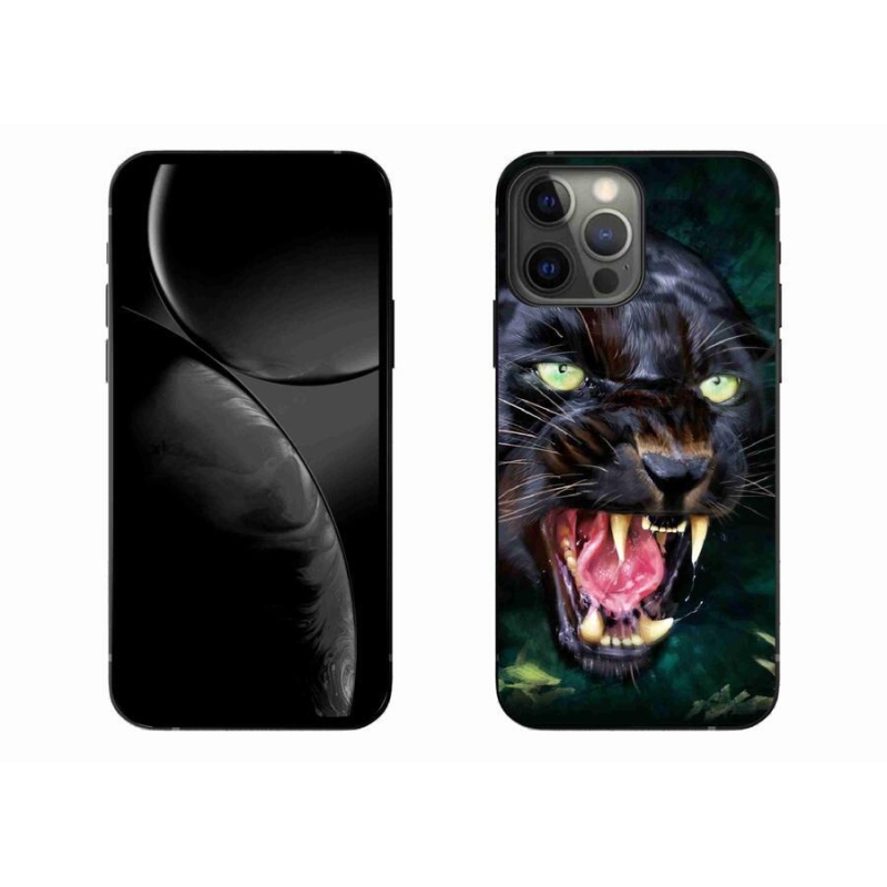 Zselés borítás mmCase iPhone 13 Pro Max 6.7 készülékhez - dühös fekete párduc