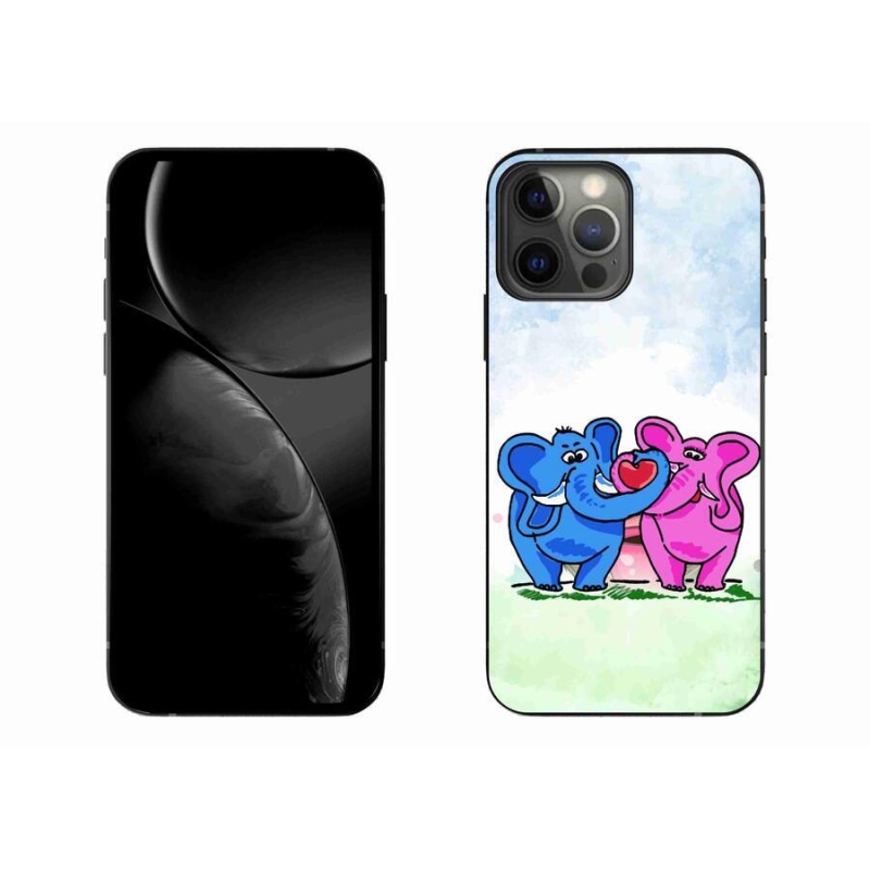 Gél borítás mmCase iPhone 13 Pro Max 6.7 készülékhez - szerelmes elefántokba