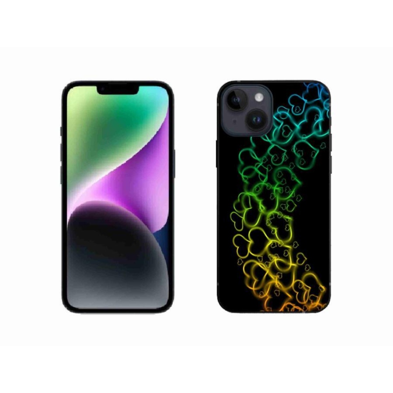 Zselés borítás mmCase iPhone 14 készülékhez - színes szívek