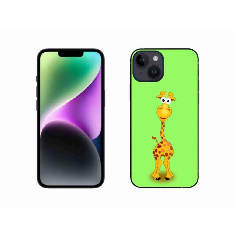 Zselés borítás mmCase iPhone 14 készülékhez - rajzfilm zsiráf