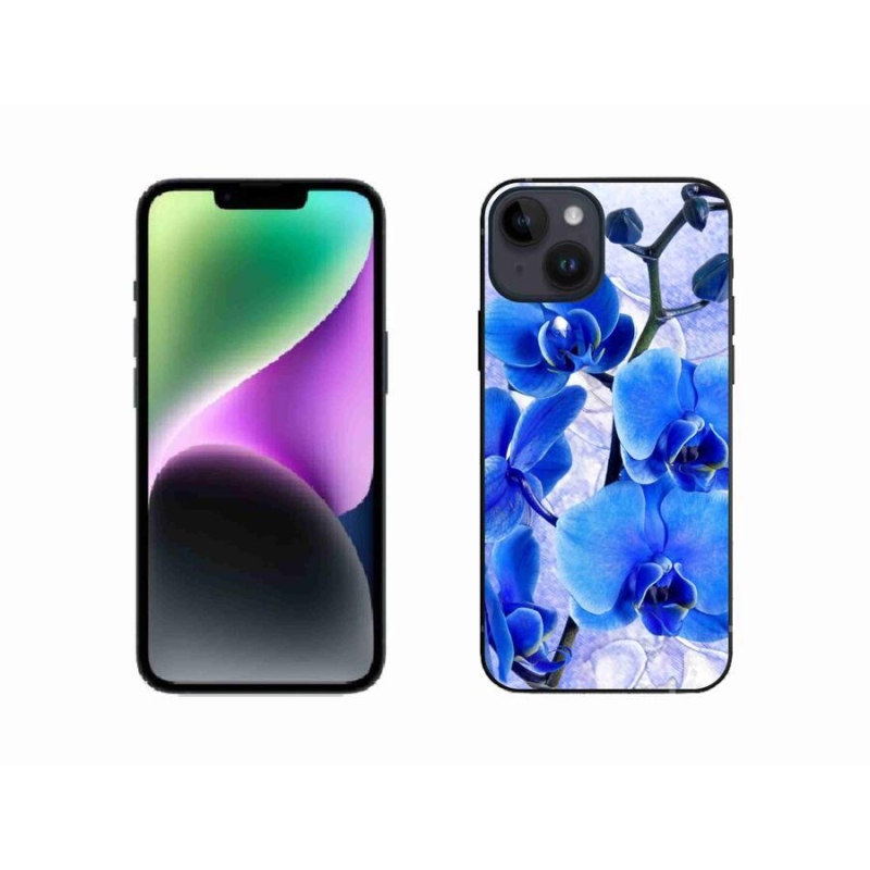 Gél védőhuzat mmCase iPhone 14 készülékhez - kék virágok