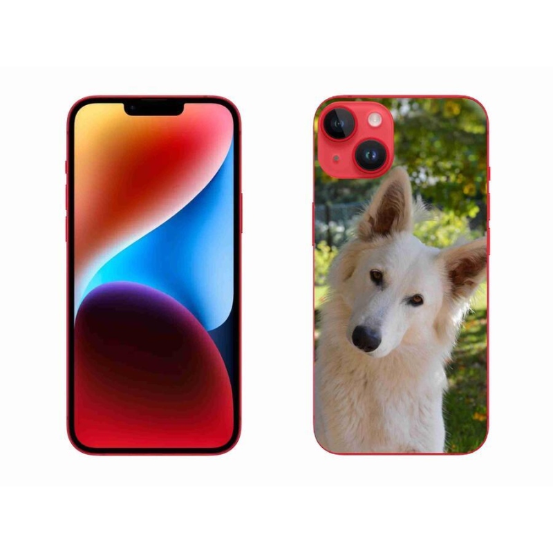 Zselés borítás mmCase iPhone 14 Plus készülékhez - fehér Svájci juhász 1