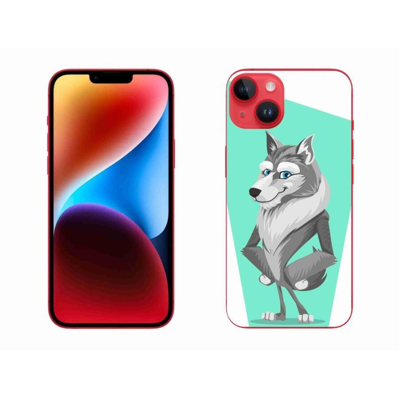 Zselés borítás mmCase iPhone 14 Plus készülékhez - rajzfilm farkas