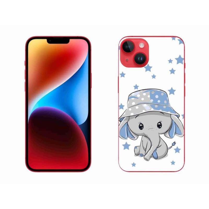 Zselés borítás mmCase iPhone 14 Plus készülékhez - kék elefánt