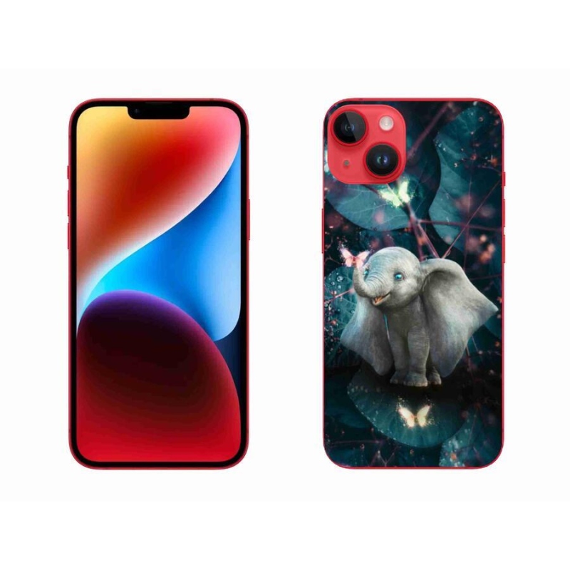 Zselés borítás mmCase iPhone 14 Plus készülékhez - aranyos elefánt