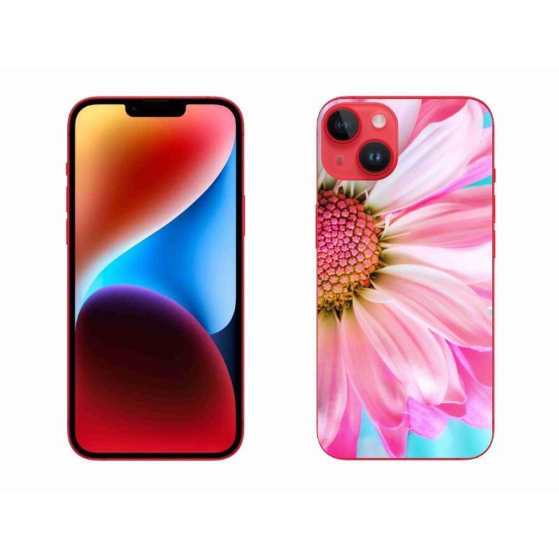 Gél védőhuzat mmCase iPhone 14 Plus készülékhez - rózsaszín virág