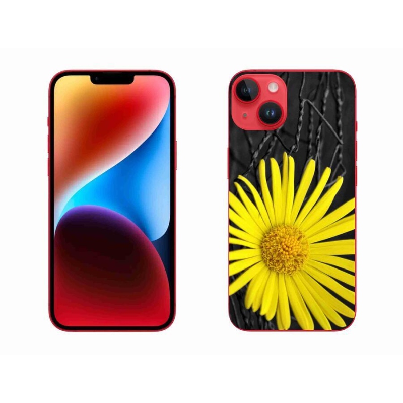 Gél védőhuzat mmCase iPhone 14 Plus készülékhez - sárga virág