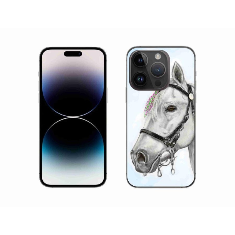 Zselés borítás mmCase iPhone 14 Pro 6.1 - fehér ló 1