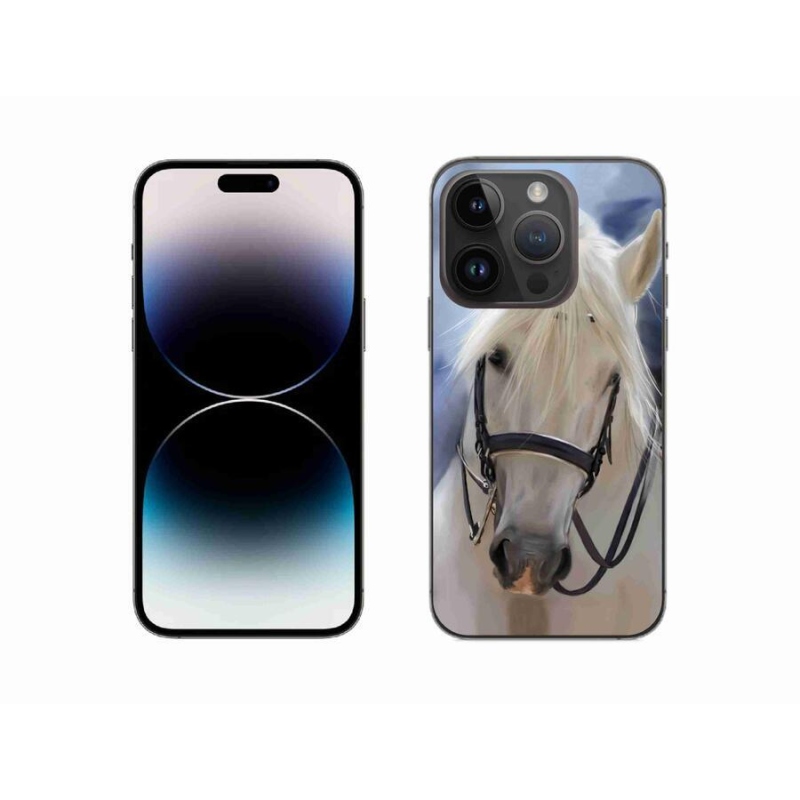 Zselés borítás mmCase iPhone 14 Pro 6.1 készülékhez - fehér ló