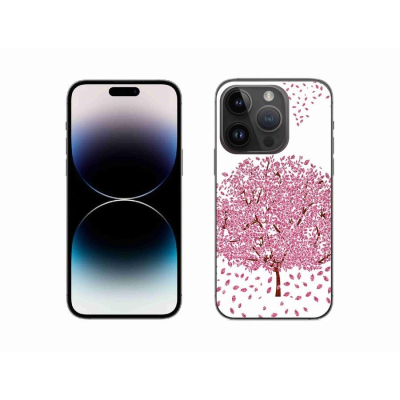 Zselés borítás mmCase iPhone 14 Pro 6.1 készülékhez - rajzfilmfa levelekkel