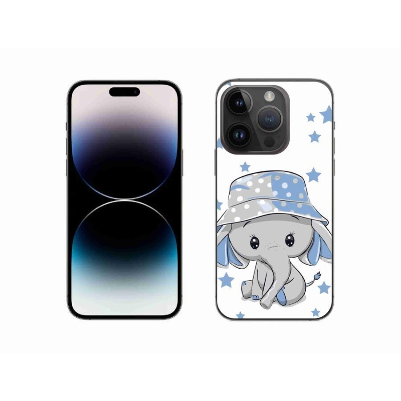 Zselés borítás mmCase iPhone 14 Pro 6.1 készülékhez - kék elefánt