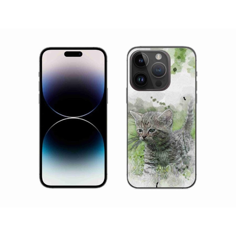 Gél borítás mmCase iPhone 14 Pro 6.1 készülékhez - aranyos cica 1