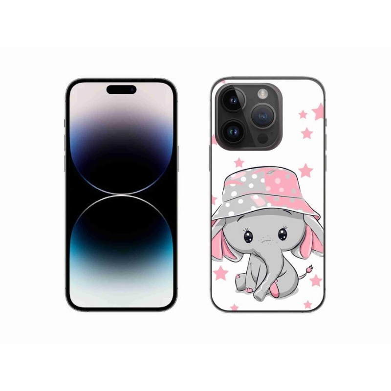 Zselés borítás mmCase iPhone 14 Pro 6.1 készülékhez - rózsaszín elefánt