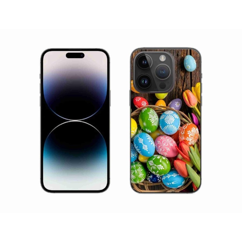 Zselés borítás mmCase iPhone 14 Pro 6.1 készülékhez - Húsvéti tojások