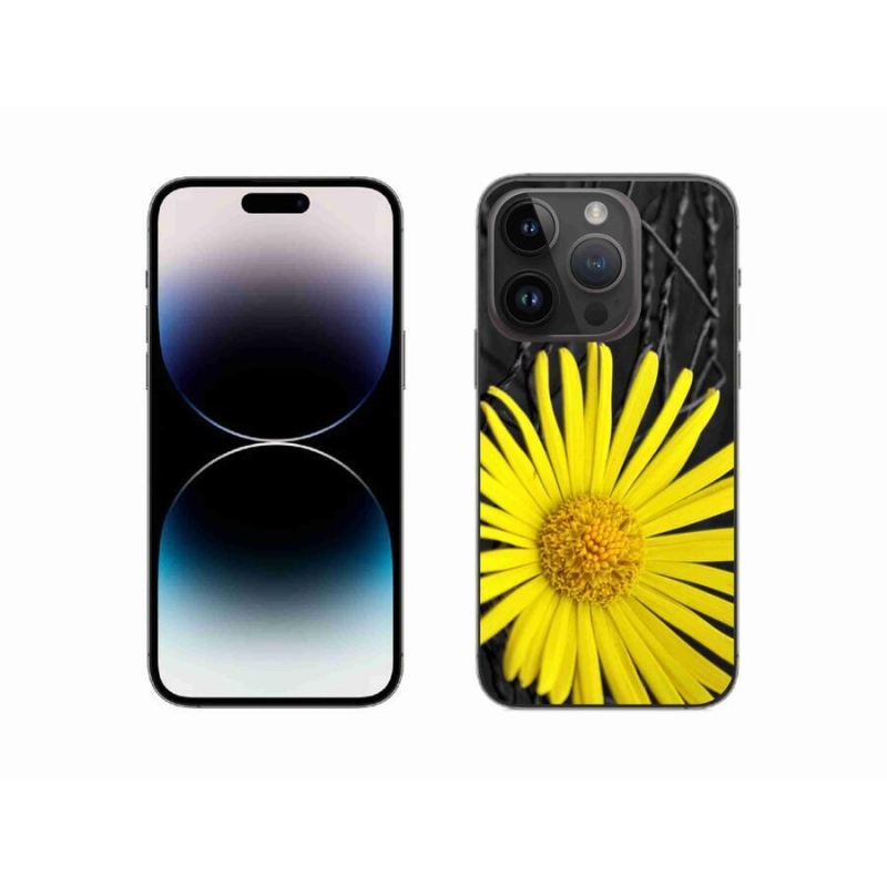 Gél védőhuzat mmCase iPhone 14 Pro 6.1 készülékhez - sárga virág