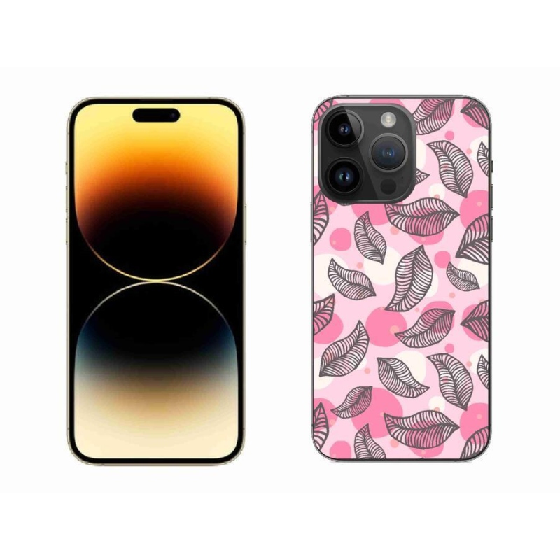 Zselés borítás mmCase iPhone 14 Pro Max 6.7 készülékhez - rajzfilmes hulló levelek